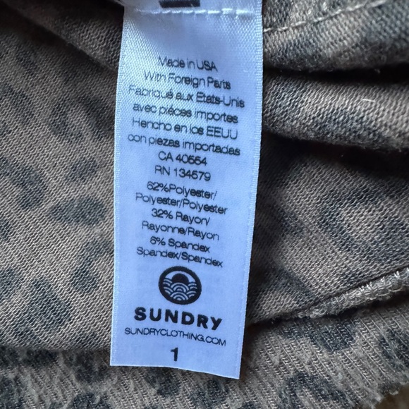 Sundry leopard hoodie size 1 - Picture 4 of 4